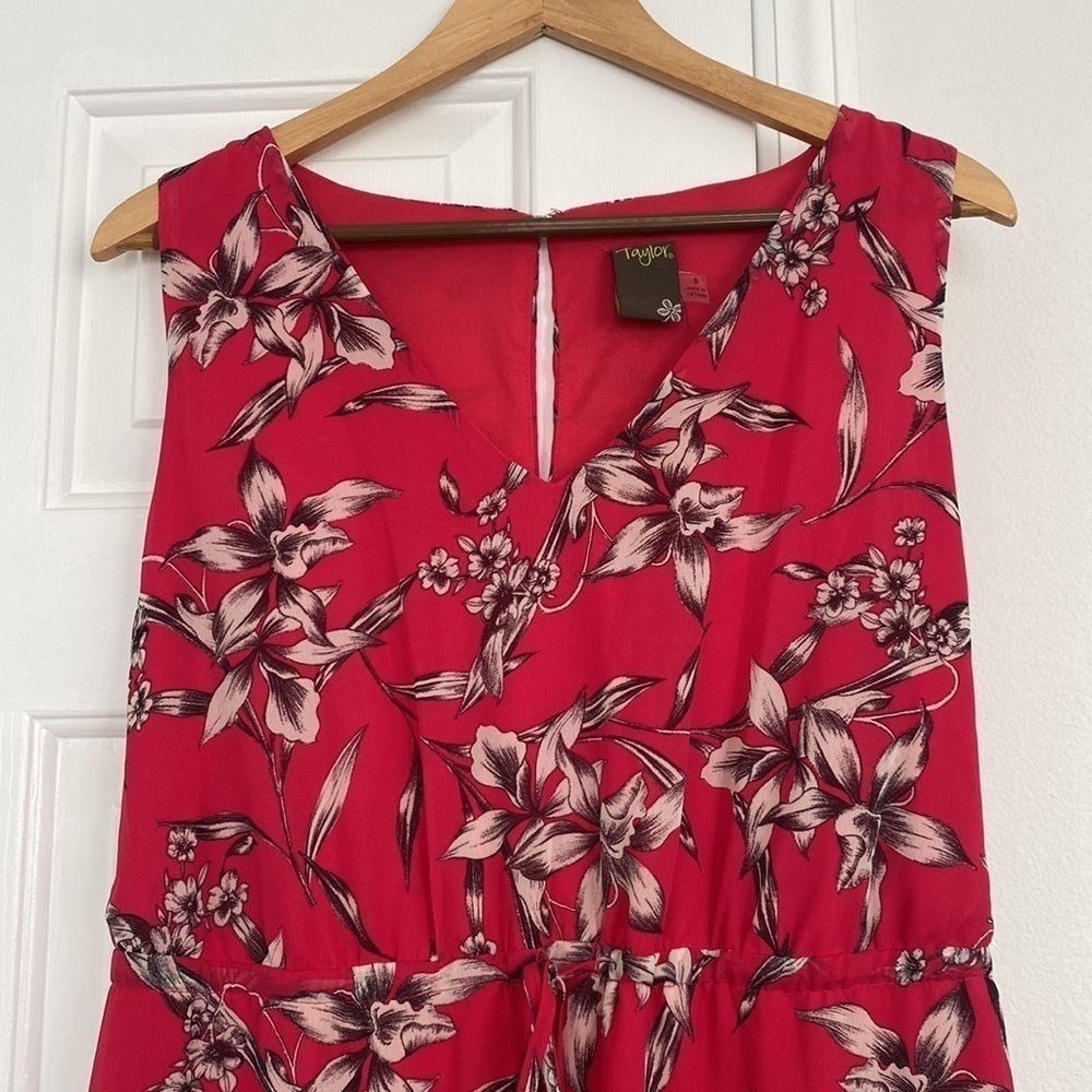 Taylor NWT Hot Pink Maxi Dress, size 8. - Picture 4 of 17